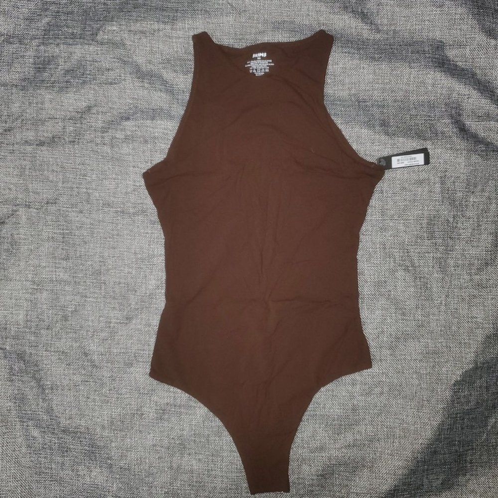NWT SKIMS XXS Fits Everybody High Neck Bodysuit COCOA
